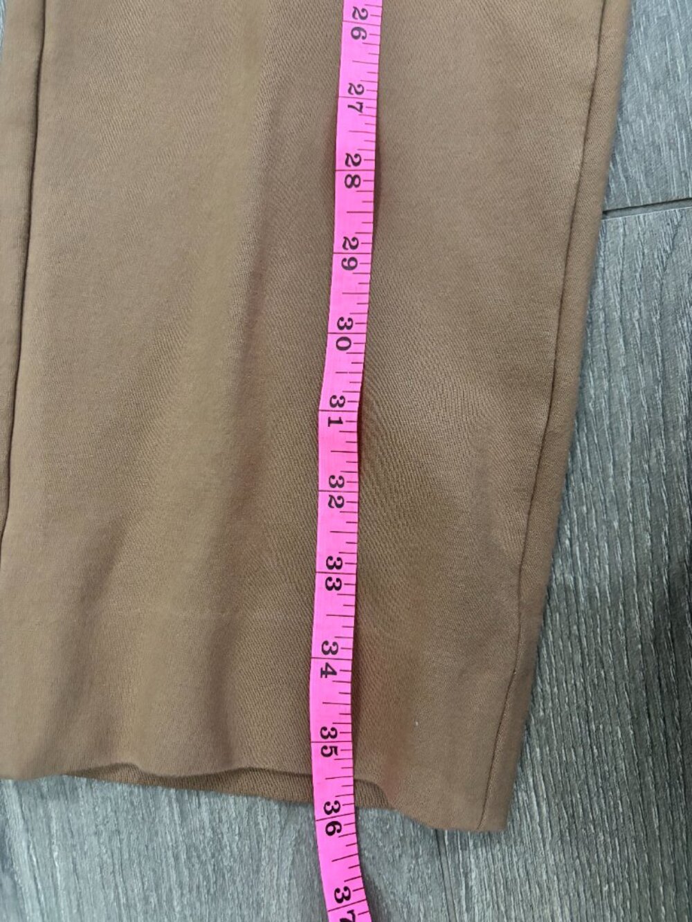 Quince Camel High Waist Gold Button Career Pants L - Picture 9 of 9